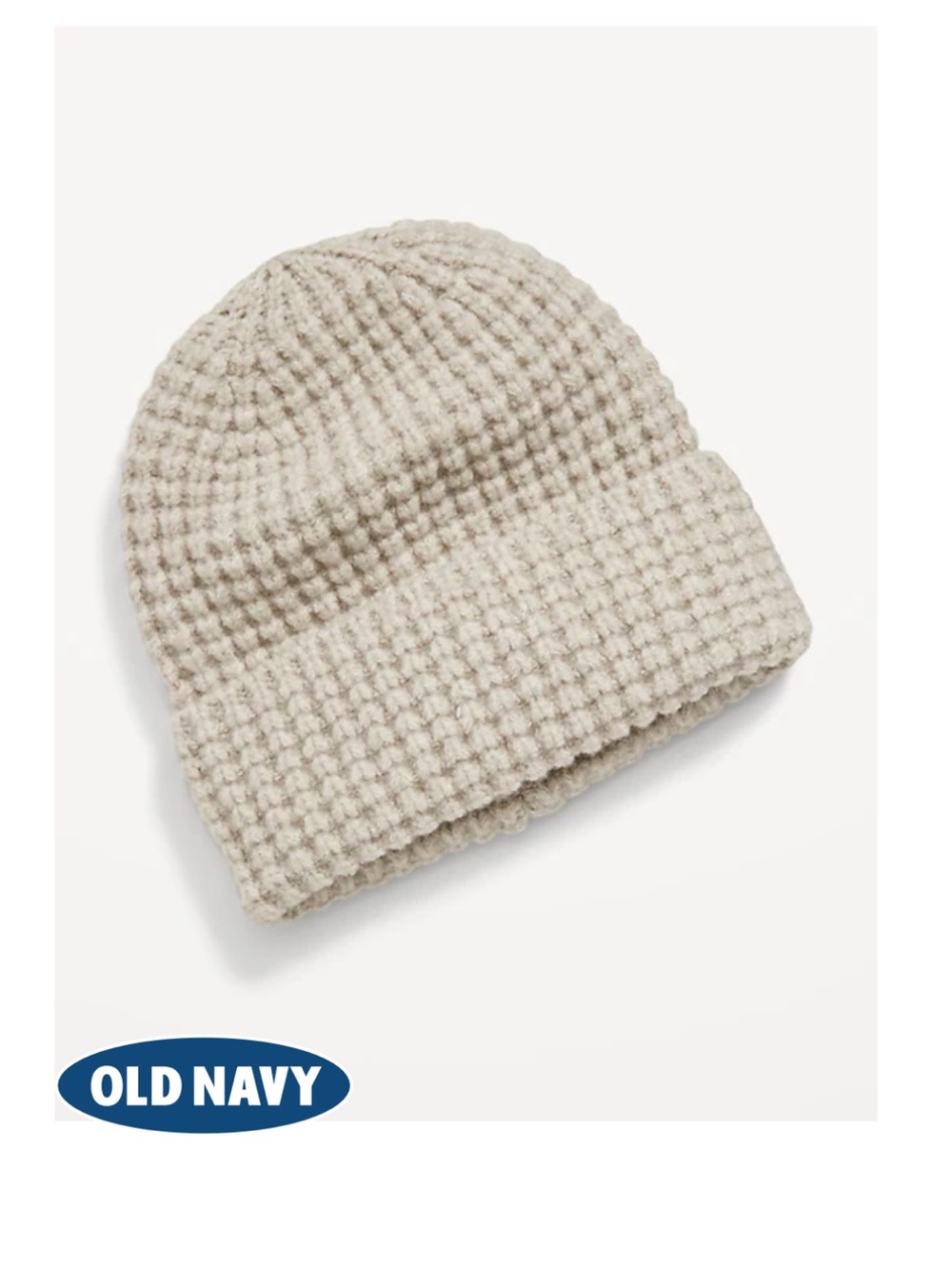Old Navy Kids Cream Textured Waffle Beanie